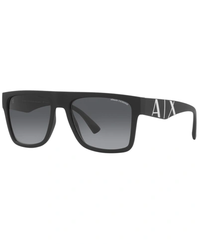 Ax Armani Exchange Men's Polarized Sunglasses, Ax4113s 55 In Matte Black