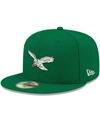 New Era Men's Kelly Green Philadelphia Eagles Omaha Throwback Low Profile 59fifty Fitted Hat In Kelly Green