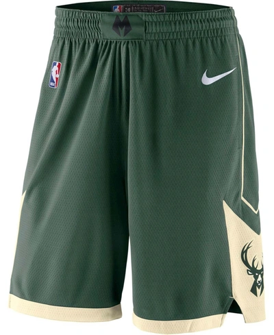 Nike Men's Green 2019/20 Milwaukee Bucks Icon Edition Swingman Shorts