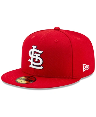 NEW ERA MEN'S ST. LOUIS CARDINALS RED ON-FIELD AUTHENTIC COLLECTION 59FIFTY FITTED HAT