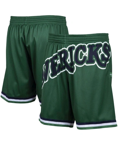 Mitchell & Ness Men's Green Dallas Mavericks Hardwood Classics Big Face 2.0 Shorts