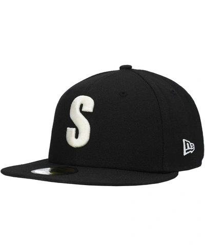 New Era Men's  Black Seattle Mariners Cooperstown Collection Turn Back The Clock Steelheads 59fifty F