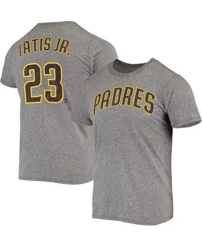 Majestic Men's Fernando Tatis Jr. Heathered Gray San Diego Padres Name And Number Tri-blend T-shirt