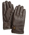 Club Room Men's Leather Gloves With Cashmere Lining, Created For Macy's In Tan