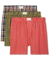 Tommy Hilfiger Men's 3-pack Classic Printed Cotton Poplin Boxers In Trout