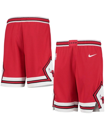 Nike Youth Red Chicago Bulls 2020/21 Swingman Performance Shorts - Icon Edition In University Red/white