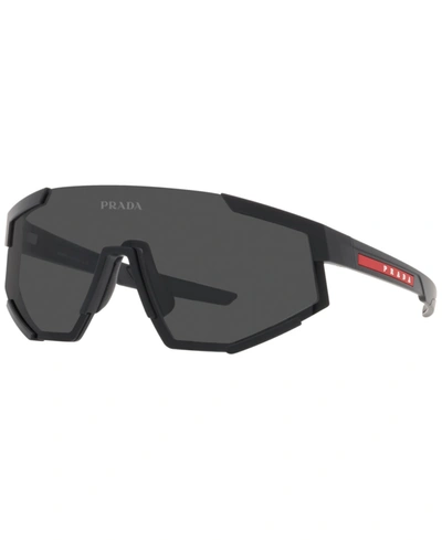 Prada Men's Sunglasses, Ps 04ws 39 In Black Rubber