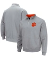 Colosseum Men's Heathered Gray Clemson Tigers Tortugas Team Logo Quarter-zip Jacket In Heathered Gray
