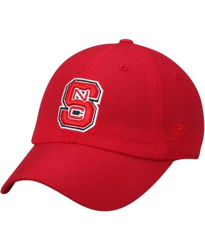 Top Of The World Men's Red Nc State Wolfpack Primary Logo Staple Adjustable Hat