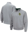 Colosseum Men's Heathered Gray Baylor Bears Tortugas Team Logo Quarter-zip Jacket In Heathered Gray