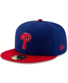 New Era Men's Royal, Red Philadelphia Phillies Alternate Authentic Collection On-field 59fifty Fitted Hat In Royal,red