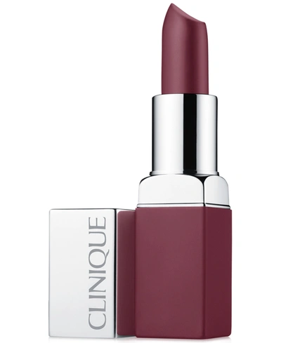 Clinique Pop Matte Lip Colour + Primer Lipstick, 0.13 Oz. In Bold Pop
