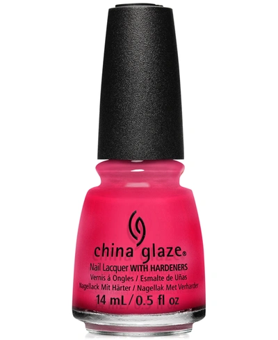 China Glaze Nail Lacquer With Hardeners In Shocking Pink