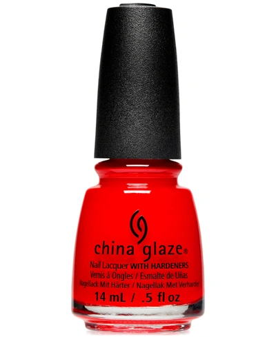 China Glaze Nail Lacquer With Hardeners In Flame-boyant