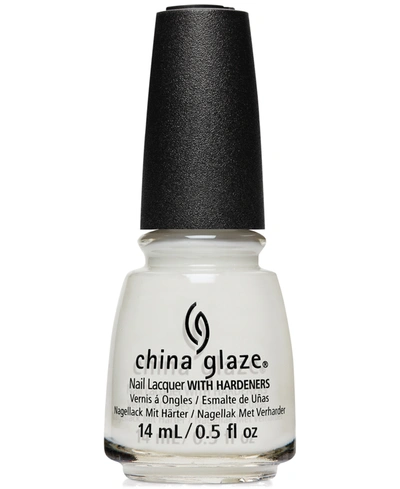 China Glaze Nail Lacquer With Hardeners In White On White