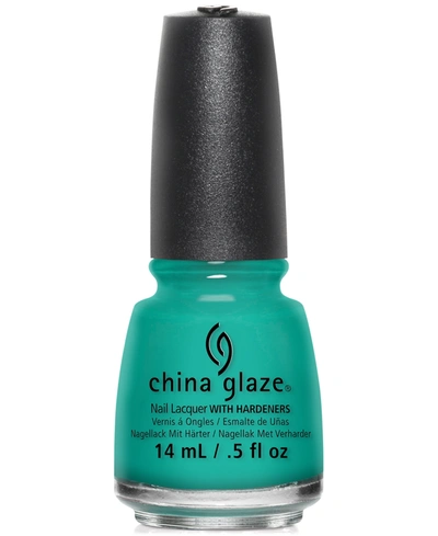 China Glaze Nail Lacquer With Hardeners In Turned Up Turquoise