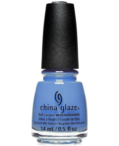 China Glaze Nail Lacquer With Hardeners In Boho Blues