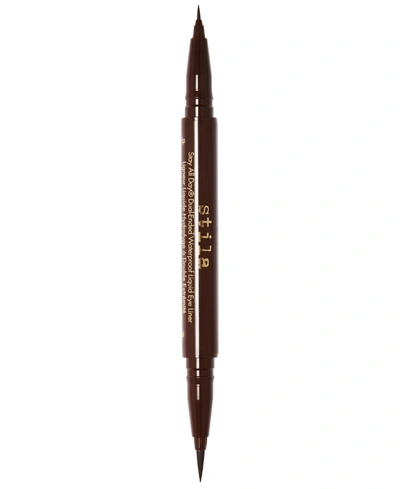 Stila Stay All Day Dual Ended Waterproof Liquid Eye Liner In Dark Brown