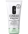 CLINIQUE ALL ABOUT CLEAN 2-IN-1 FACE CLEANSING + EXFOLIATING JELLY, 5 OZ.