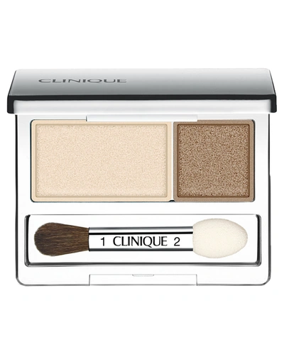 Clinique All About Shadow Duo In Ivory Bisque/bronze Satin