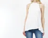 42pops Back Tie Halter Top In White In White