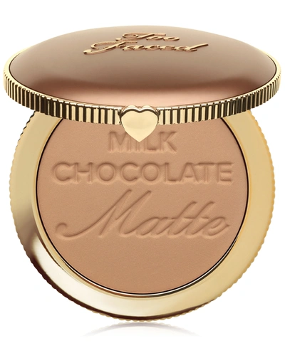 Too Faced Chocolate Soleil Cocoa Powder Infused Matte Bronzer In Milk Chocolate