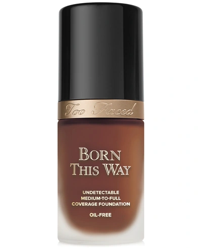 Too Faced Born This Way Medium-to-full Coverage Natural Finish Foundation In Sable - Rich With Rosy Undertones