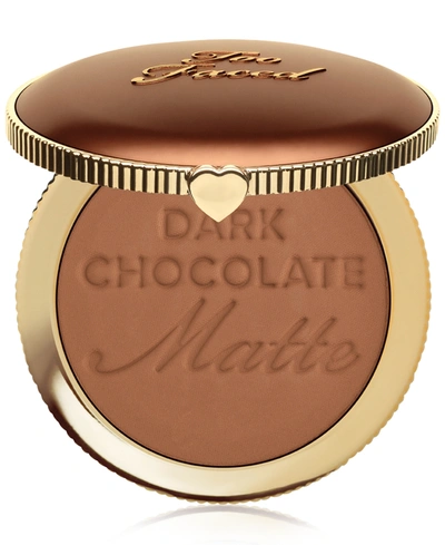 Too Faced Chocolate Soleil Cocoa Powder Infused Matte Bronzer In Dark Chocolate