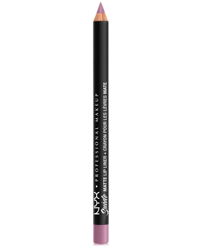 Nyx Professional Makeup Suede Matte Lip Liner In Violet Smoke (pastel Grey Purple)