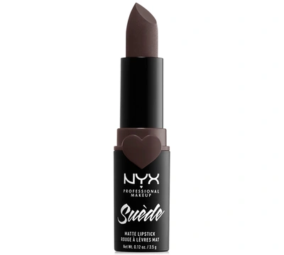 Nyx Professional Makeup Suede Matte Lipstick In Moonwalk (grey Beige)