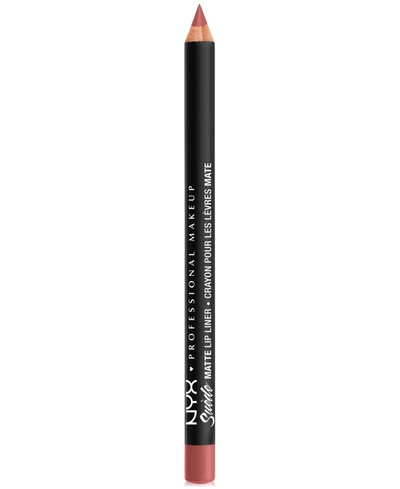 Nyx Professional Makeup Suede Matte Lip Liner In Brunch Me (light Dusty Rose)