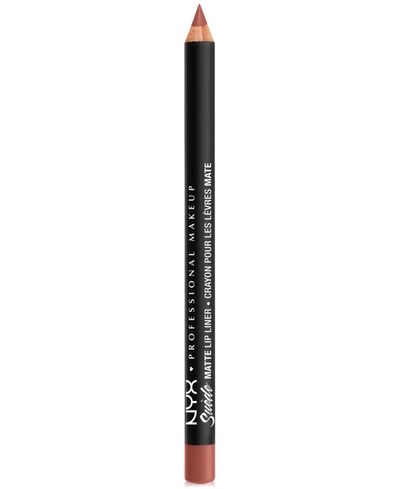 Nyx Professional Makeup Suede Matte Lip Liner In Free Spirit (med Nude With Pink)