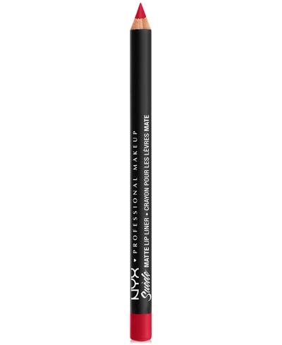 Nyx Professional Makeup Suede Matte Lip Liner In Spicy (true Red)