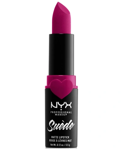 Nyx Professional Makeup Suede Matte Lipstick In Clinger (hot Pink)