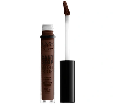 Nyx Professional Makeup Can't Stop Won't Stop Contour Concealer, 0.11 Oz. In Deep Espresso