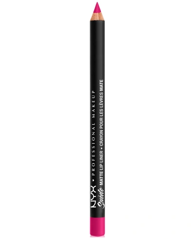 Nyx Professional Makeup Suede Matte Lip Liner In Clinger (hot Pink)