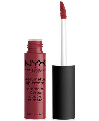 Nyx Professional Makeup Soft Matte Lip Cream In Budapest (deep Mauve With Red Undertone)