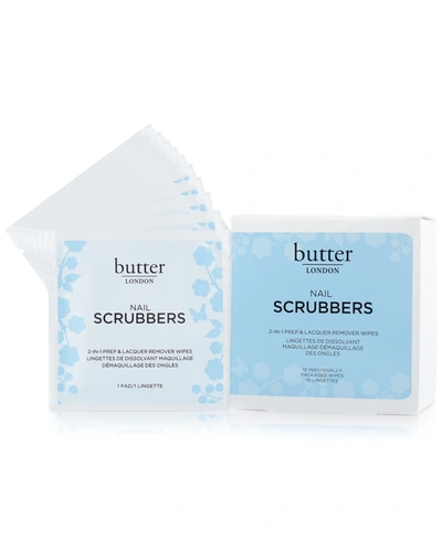 Butter London Nail Scrubbers 2-in-1 Prep & Lacquer Remover Wipes In No Color