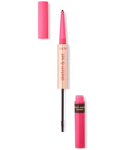 Tarte Big Ego Sketch & Set Brow Pencil & Tinted Gel In Dark Warm Brown