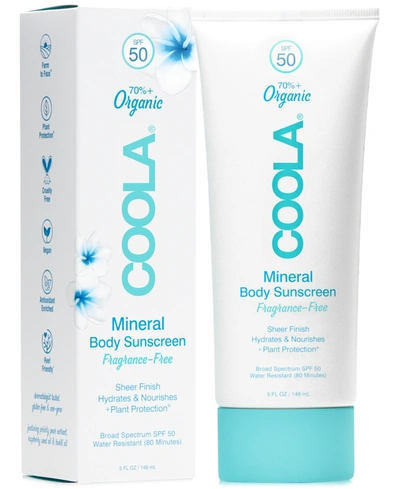 Coola Fragrance-free Mineral Body Sunscreen Spf 50, 5-oz. In White
