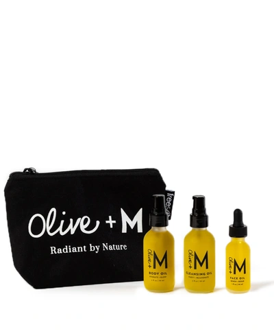 Olive + M Travel And Glow Set In Marigold