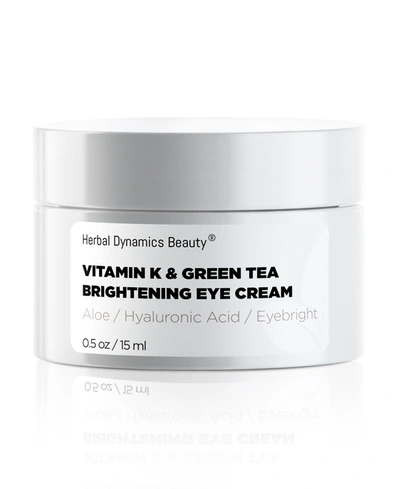 Herbal Dynamics Beauty Vitamin K And Green Tea Brightening Eye Cream In Yellow