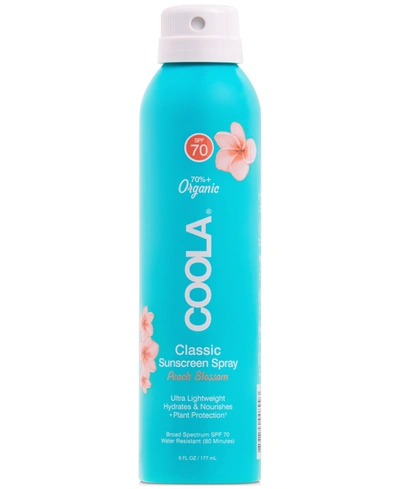 Coola Classic Body Organic Sunscreen Spray Spf 70 - Peach Blossom, 6-oz.