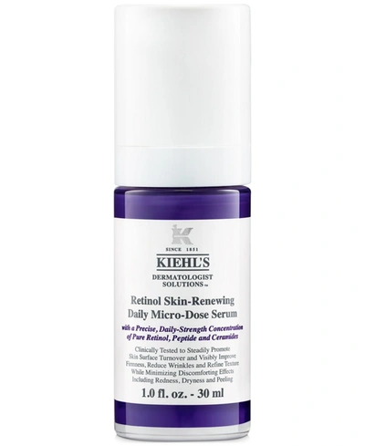 Kiehl's Since 1851 Micro-dose Anti-aging Retinol Serum With Ceramides And Peptide, 1-oz. In No Color