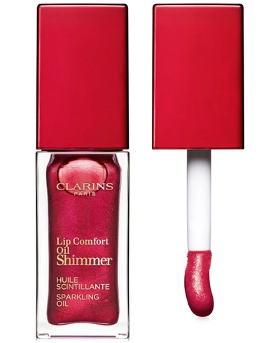 Clarins Lip Comfort Oil Shimmer, 0.2 Oz. In Burgundy Wine