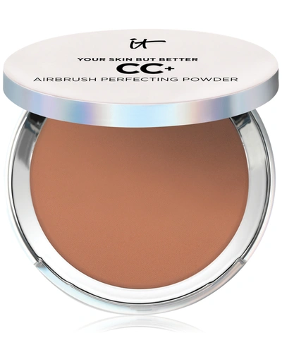 It Cosmetics Cc+ Airbrush Perfecting Powder Foundation In Deep