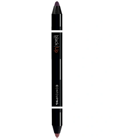 Black Up Ombre Lips Double-ended Contour Pencil In Contl Fig And Gray Nude