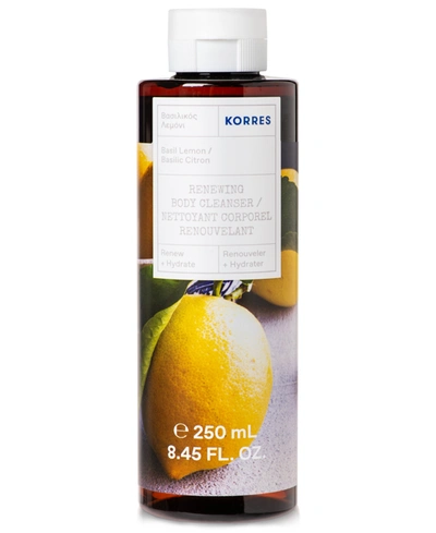 KORRES BASIL LEMON RENEWING BODY CLEANSER, 8.45-OZ.