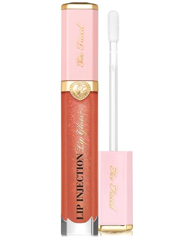 Too Faced Lip Injection Power Plumping Multidimensional Lip Gloss In Bigger The Hoops - Warm Nude With Sparkl