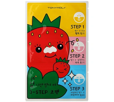 Tonymoly Runaway Strawberry Seeds 3-step Nose Pack